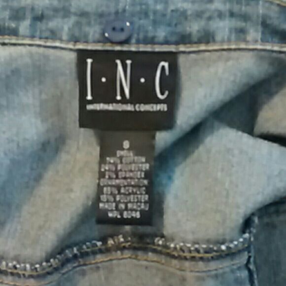 INC Embellished Denim Jacket Western Coastal Cowgirl - Picture 5 of 6